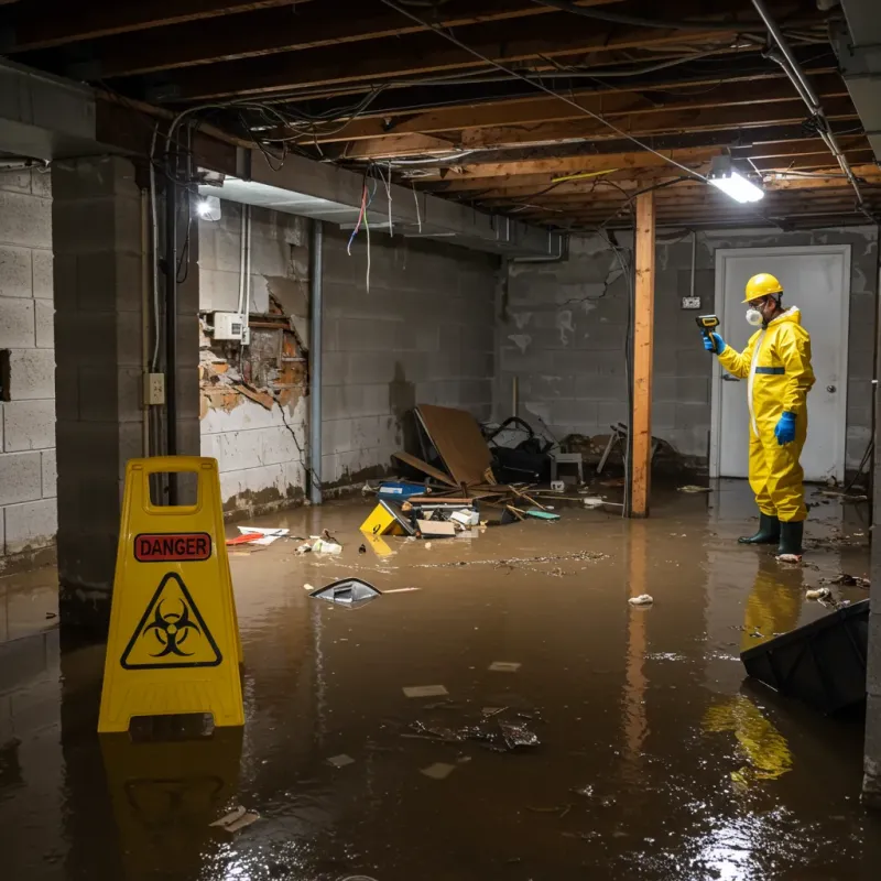 Flooded Basement Electrical Hazard in Shafter, CA Property